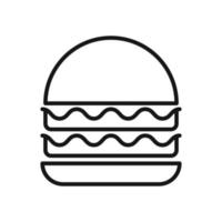 Editable Icon of Burger, Vector illustration isolated on white background. using for Presentation, website or mobile app