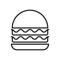 Editable Icon of Burger, Vector illustration isolated on white background. using for Presentation, website or mobile app