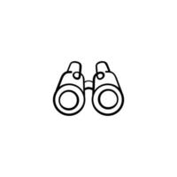 Binoculars Line Style Icon Design vector