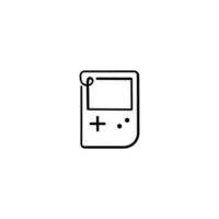 Game Boy Line Style Icon Design vector