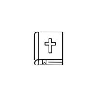Biblia línea estilo icono diseño vector