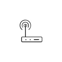 Wifi Router Line Style Icon Design vector