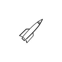 Missile Line Style Icon Design vector