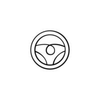 Steering Wheel Line Style Icon Design vector