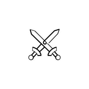 Sword Line Style Icon Design vector