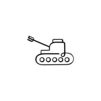 Tank Line Style Icon Design vector