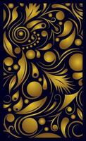 abstract flower pattern gold color background vector