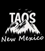 taos nuevo mexico camiseta diseño vector