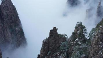 The beautiful frozen mountains view coverd by the white snow and ice in winter photo