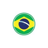 brazil flag vector illustration icon