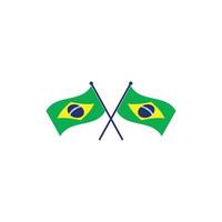 Brasil bandera vector ilustración icono