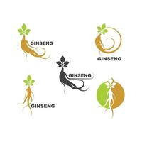 ginseng ilustración icono vector diseño