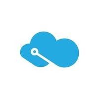 nube logo vector icono