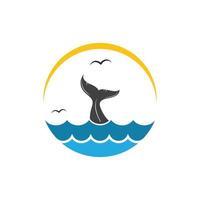 ballena cola icono vector ilustración diseño
