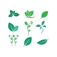 green leaf ecology nature element vector icon of go green