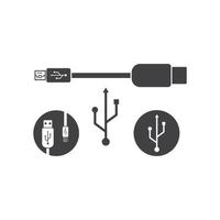 USB icono vector ilustración