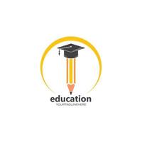 pencil vector illustration icon and logo of education