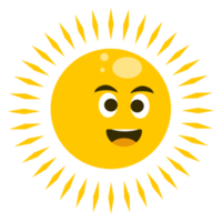 contento sole cartone animato png