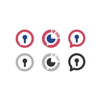 icon set of secret message, security message. vector