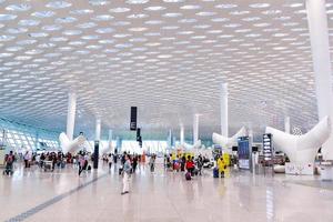 SHENZEN, CHINA - APRIL 24, 2017-Shenzhen Bao'an International Airport. It is one of the three largest airport hubs serving the Pearl River Delta urbanised area in southern China photo