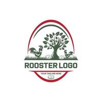 Rooster logo design vector illustration