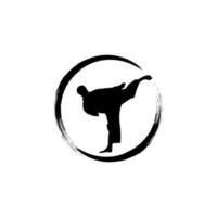 martial arts logo design. icon illustration. vector
