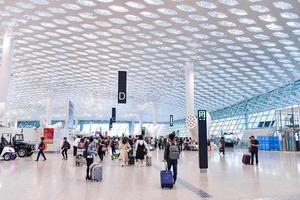 SHENZEN, CHINA - APRIL 24, 2017-Shenzhen Bao'an International Airport. It is one of the three largest airport hubs serving the Pearl River Delta urbanised area in southern China photo