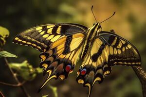 Swallowtail butterfly close up. . photo