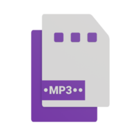 3D Illustration of MP3 Format File Icon png