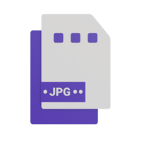 3D Illustration JPG Format File Icon png