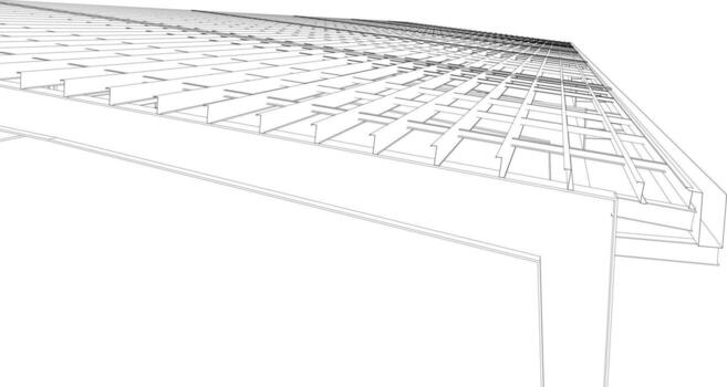 3d ilustración de edificio estructura vector
