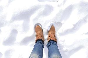 standing on snow photo