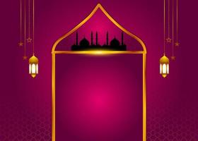 Ramadan Kareem Beautiful background with a shining lantern Fanus photo