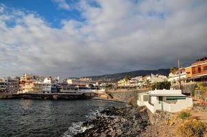 Scenic view of a coastal town photo