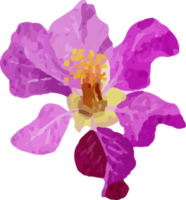 Aquarell lila thailändisch Königinnen Blume Strauß Kranz Rahmen png