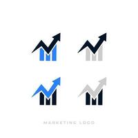 marketing graph logo. vector illustration.