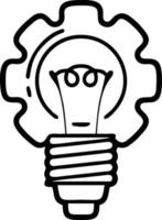 Idea solution icon symbol vector image. Illustration of the creative innovation concept design. EPS 10