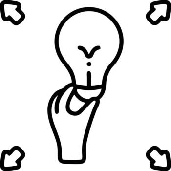 Idea solution icon symbol vector image. Illustration of the creative innovation concept design. EPS 10