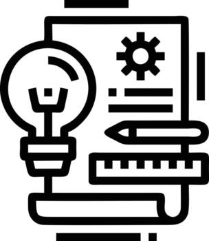 Idea solution icon symbol vector image. Illustration of the creative innovation concept design. EPS 10