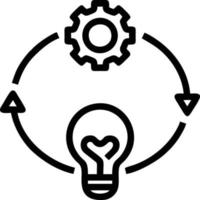 Idea solution icon symbol vector image. Illustration of the creative innovation concept design. EPS 10