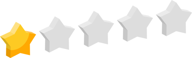 estrella clasificación revisión desde cero a cinco png
