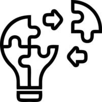 Idea solution icon symbol vector image. Illustration of the creative innovation concept design. EPS 10