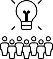 Idea solution icon symbol vector image. Illustration of the creative innovation concept design. EPS 10