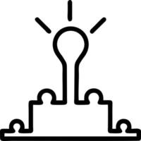 Idea solution icon symbol vector image. Illustration of the creative innovation concept design. EPS 10