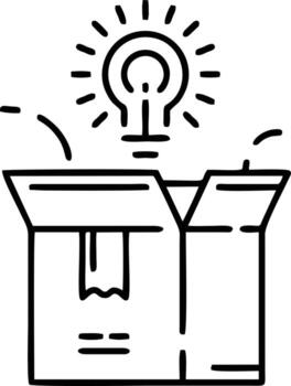 Idea solution icon symbol vector image. Illustration of the creative innovation concept design. EPS 10