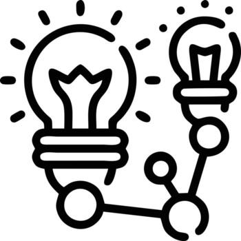 Idea solution icon symbol vector image. Illustration of the creative innovation concept design. EPS 10