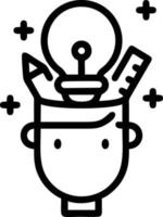 Idea solution icon symbol vector image. Illustration of the creative innovation concept design. EPS 10