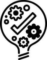 Idea solution icon symbol vector image. Illustration of the creative innovation concept design. EPS 10