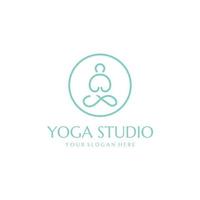 logotipo del estudio de yoga vector