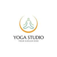 logotipo del estudio de yoga vector